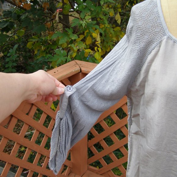 🇮🇹 NWT size M LOLA Boho top Gray blue - Picture 2 of 13